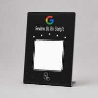 Plaque en acrylique personnalisée avec puce NFC pour avis Google, panneau de table avec code QR pour avis sur les réseaux sociaux pour entreprises et magasins
