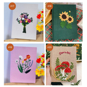 Gepersonaliseerde Daisy Journal A5 Fotoalbum Hand Geborduurde Stof Harde Cover Notebook Custom Handgemaakte Notitieboekjes - Product Image 5