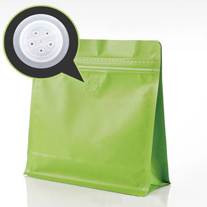 Eco Flat Bottom Bags Tin Tie Packing Custom Compostable <b>Biodegradable</b> Bean Coffe Coffee <b>Packaging</b> Bag With Valve and Zipper - Product Image 6