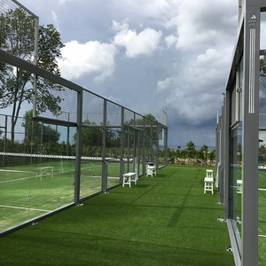 Cancha de Pádel panorámica con vista completa de calidad superior con certificación CE, cancha de Pádel <span class=keywords><strong>artificial</strong></span>, <span class=keywords><strong>precio</strong></span> de fábrica - Product Image 4
