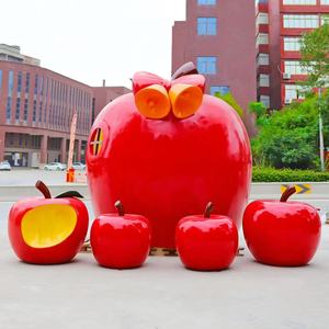 Sculture di Frutta in Resina Dipinte a Mano, Realistiche e Grandi, Modelli di Frutta Personalizzati, Mele a Grandezza Naturale per Decorazioni Esterne - Product Image 3
