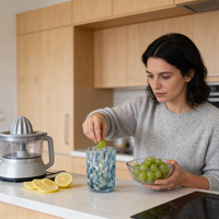 Gobelets à jus en verre à double paroi avec motif de fruits en forme de cœur, réutilisables, compatibles micro-ondes, pour la maison, les mariages, les hôtels, les bureaux, les voyages, les cadeaux