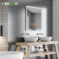 Vercon Offres Spéciales moderne de luxe Miroir de salle de bain LED rectangle Android Smart Magic Salle de bain TV mural Youtube Instagram