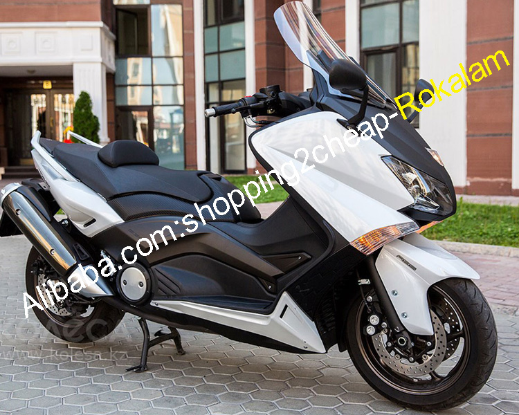 ヤマハTMAX530 TMAX T MAX T-MAX 530 2012 20132014モーターサイクルボディワークABSフェアリングアフターマーケットキット用ホワイトカウル