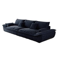 Canapé d'angle modulable en tissu rembourré au design moderne, en forme de L, pour salon