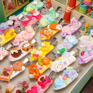 مجموعة مواد مشابك الشعر اليدوية ذاتية الصنع لصناعة تعليقات غراء الكريمة المحاكية للأطفال - Product Image 2