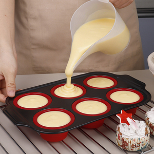 <span class=keywords><strong>Molde</strong></span> de <span class=keywords><strong>silicona</strong></span> para 6 muffins, utensilios de repostería antiadherentes y no tóxicos, <span class=keywords><strong>molde</strong></span> redondo de <span class=keywords><strong>silicona</strong></span> para pasteles, moldes para cupcakes, moldes para bocados de huevo - Product Image 5