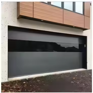 TOMA Porte de <span class=keywords><strong>garage</strong></span> sectionnelle électrique automatique au design moderne en aluminium Porte de <span class=keywords><strong>garage</strong></span> en verre trempé givré ou transparent - Product Image 1