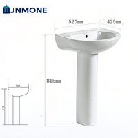 Lavabo colonne autoportant moderne en céramique pour salle de bain, fabricant de sanitaires, vente en gros