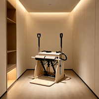 Silla Compacta de Pilates de Madera de Arce con Pedal Dividido y Barra de Bloqueo para Suministro Mayorista de Accesorios de Pilates
