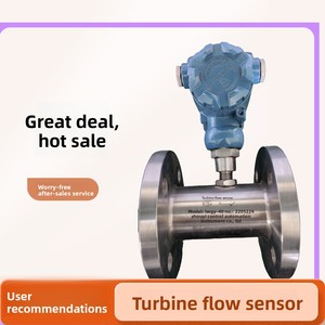 Sensor de Flujo de Turbina Líquida con Pantalla Digital de Alta Precisión, Grado Industrial, Resistente a la Corrosión, Apto para Agua Pura y Etanol - Product Image 1