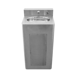 อ่างล้างหน้าแบบตั้งพื้นสแตนเลสทรงรีทันสมัยทนทาน - Product Image 1