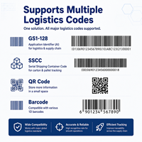 Système de vision pour le codage des cartons GS1-128 pour l'inspection des codes QR des boîtes en carton ondulé SSCC IPS-6711