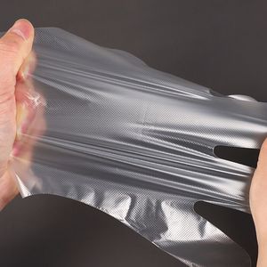 Disposable Gloves Food Grade Thickened PE Kitchen Dishwashing Gloves For Picnic Use Solid Color JQ006 - Product Image 3