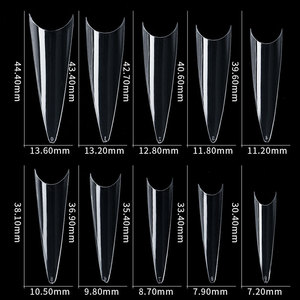 <span class=keywords><strong>Faux</strong></span> <span class=keywords><strong>Ongles</strong></span> de Salon Style Français Effet Ghost Tip Blanc Naturel Transparent Exclusif Nail Art R – Lot de 600 Pièces en Gros - Product Image 3
