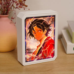 Figura de Anime en Papel Cortado al por Mayor, Caja de Luz <span class=keywords><strong>3D</strong></span> con Diseño de Papel Cortado, Decoración de Pared, Lámpara de Anime con Tallado en Papel - Product Image 3