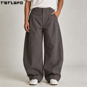 Pantalones de nailon personalizados, de peso ligero y resistente al agua, de pierna ancha, holgados, estilo Techwear, venta al por mayor a granel - Product Image 3