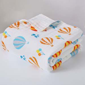 6-Layer Cotton High Density Breathable <b>Muslin</b> Cotton Baby <b>Swaddle</b> <b>Blanket</b> 110*110cm Baby Bath Towel - Product Image 6