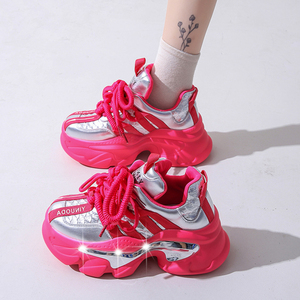 รองเท้าผ้าใบผู้หญิงแบบสวมลำลองสำหรับวิ่งและเล่นกีฬา พื้นหนา - Product Image 3