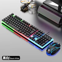 Ensemble clavier et souris de jeu K-Snake K320 filaire avec rétroéclairage RVB, accessoires pour ordinateur portable, design ergonomique et étanche