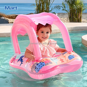 Flotador Inflable para Bebés con Toldo de Protección Solar y Campana, para Edades de <span class=keywords><strong>3</strong></span> a 36 <span class=keywords><strong>Meses</strong></span> - Product Image 2