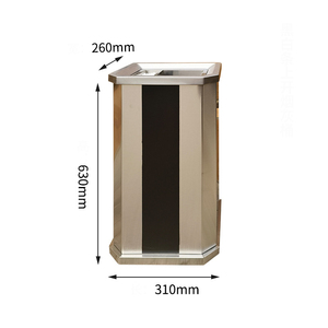 Cestino di cenere in acciaio inossidabile verticale ecologico con secchio a buccia integrato per <span class=keywords><strong>hotel</strong></span> centri commerciali corridoi spazi pubblici - Product Image 1