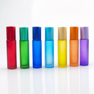 5ml 10 Color Natural Gemstone Colorful Frosted Essential Oil <b>Glass</b> Roller Bottle - Product Image 6