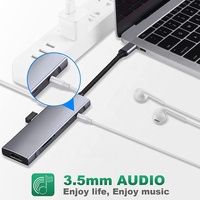 Station d'accueil USB-C multifonction 9-en-1 Xput OEM avec adaptateur Type-C et hub d'extension HDMI 4K USB 3.0 pour ordinateur portable et PC