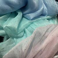 Tissu Crêpe Organza Style Tendance avec Diamants pour Jupe – Tissu Crêpe Brillant et Doux pour Robe Femme