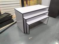 Vitrine de présentation à 3 niveaux avec éclairage LED, robuste, pour centre commercial