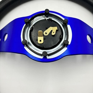 Volante Deportivo Universal de 14 Pulgadas y 4 cm de Profundidad, en Forma de Plato, de PU Azul, para Barcos - Product Image 4