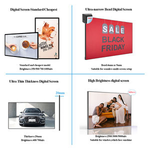 Écrans publicitaires numériques multimédia intérieurs 4K à <span class=keywords><strong>lunette</strong></span> ultra-étroite et affichage de signalisation pour magasin de centre commercial de restaurant - Product Image 2