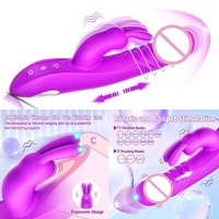 Poupée sexuelle imperméable de style lapin, stimulation du clitoris et du point G, 11 vibrations, 3 mouvements de poussée, masturbation féminine, jouet sexuel pour adultes