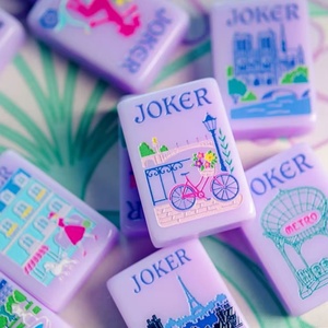 Jeu de Mahjong de luxe américain Yunyu en acrylique Winslow 1920 avec 10 tuiles Joker pour 4 joueurs – Divertissement pour adultes - Product Image 2