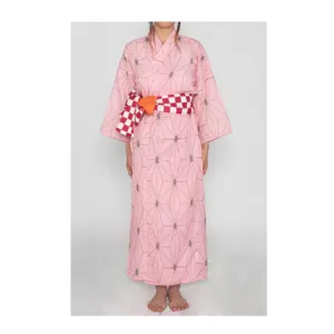 Japanese high quality cotton yukata fabric women's bathrobes