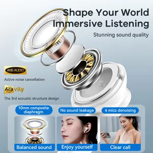 Remax Portable ANC+ENC Bluetooth 5.3 Earphone Tws Headphone Mini Low Latency 2023 Top Seller Wireless Earbuds Audifonos