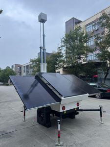 Torre de Iluminación Móvil SHLEME con Panel Solar de 450W*3, Montada en Remolque, con Mástil de 7m de Altura, para Trabajos Viales, CCTV - Product Image 2