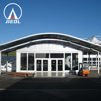 Grande Tente Dôme Polygone en Aluminium pour Événements, Expositions, Mariages, Fêtes, Entrepôts, Utilisation Temporaire, Résistance au Vent 100km/h, 15+