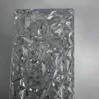 Bloc de verre creux à motif diamant transparent personnalisable, brique décorative standard pour cloison intérieure domestique