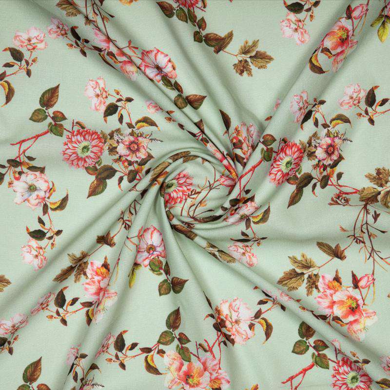 Custom Wholesale Eco-Friendly Woven Rayon Fabric Floral Poplin Challis for Girls & Boys Garment