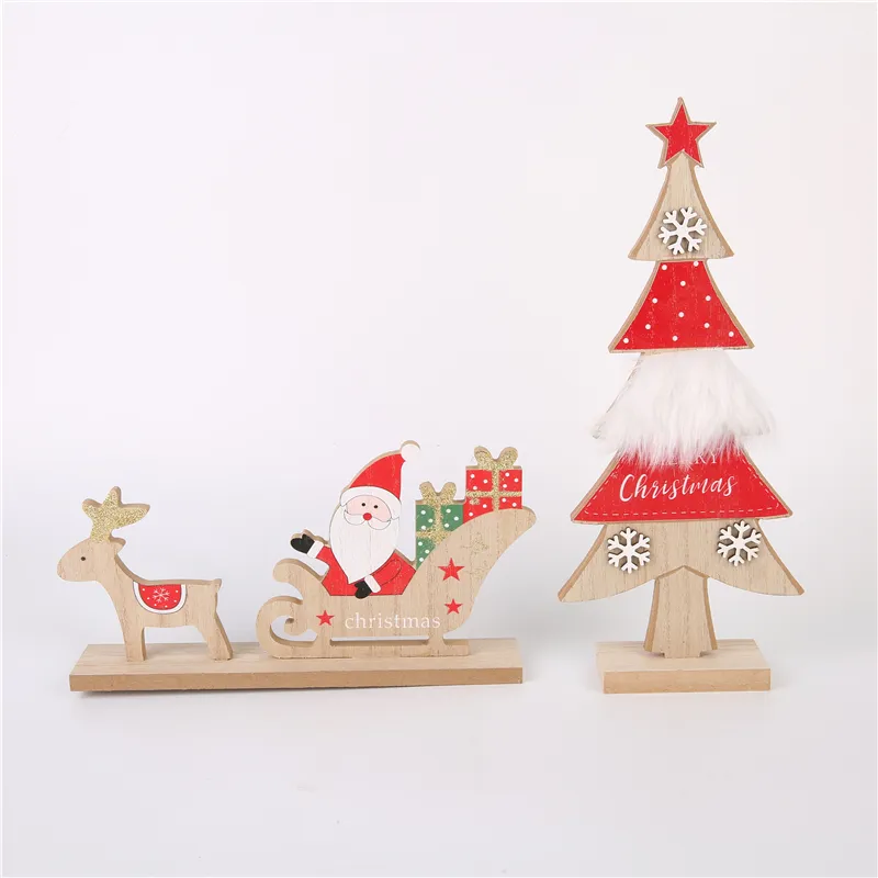 Ornamen lukisan kreatif Santa Claus dekorasi Natal ornamen Desktop hadiah Natal