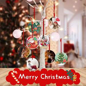 Occasional DIY High Quality Environment-Friendly Waterproof Shatterproof Xmas Decoration Blank Personalized Christmas Ornaments - Product Image 3
