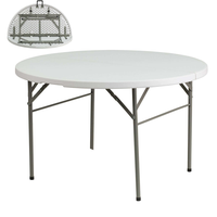 Table de banquet pliante d'extérieur W-89 moderne en plastique, étanche et empilable, robuste, 72 pouces, pour 10 personnes