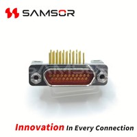 Conector Hembra Rectangular Miniatura Serie J30J, Conector Micro-D de Ángulo Recto J30J-21ZKP