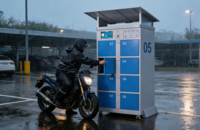 Kiosco de Intercambio de Baterías para Scooters Eléctricos con Control por Código QR, 8 Ranuras, IP54, para Exteriores, con PD, para la E-movilidad en África