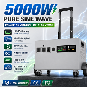 Centrale Électrique Portable H5000 5000W à Onde Sinusoïdale Pure, Générateur Solaire MPPT UPS à Charge Rapide pour Maison, Atelier et Urgences - Product Image 2