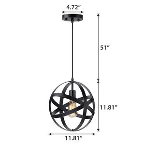 Industrial Metal Spherical Pendant <strong>Light</strong> <strong>Rustic</strong> Chandelier Vintage Hanging Cage Globe Ceiling <strong>Light</strong> <strong>Fixture</strong> - Product Image 2