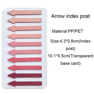 Étiquettes autocollantes en forme de flèche ultra-fines en PET, bloc-notes adhésif, notes autocollantes semi-transparentes, index de couleur en surbrillance, petit format - Product Image 6