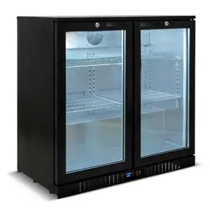 超市便利店冰箱清凉饮料立式展示展示冰箱双门啤酒冷却器