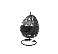 Chaise balançoire à oeufs suspendue en aluminium avec corde pour jardin d'extérieur